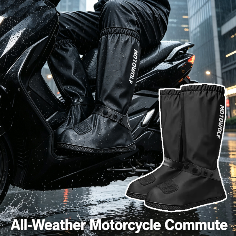 Cycling Commute Shoes - Cubrezapatos impermeables reutilizables para motocicleta, bicicleta,