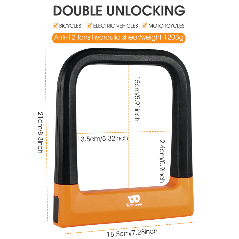 WEST BIKING-candado en U para  - U Lock Heavy Duty reseña y precio