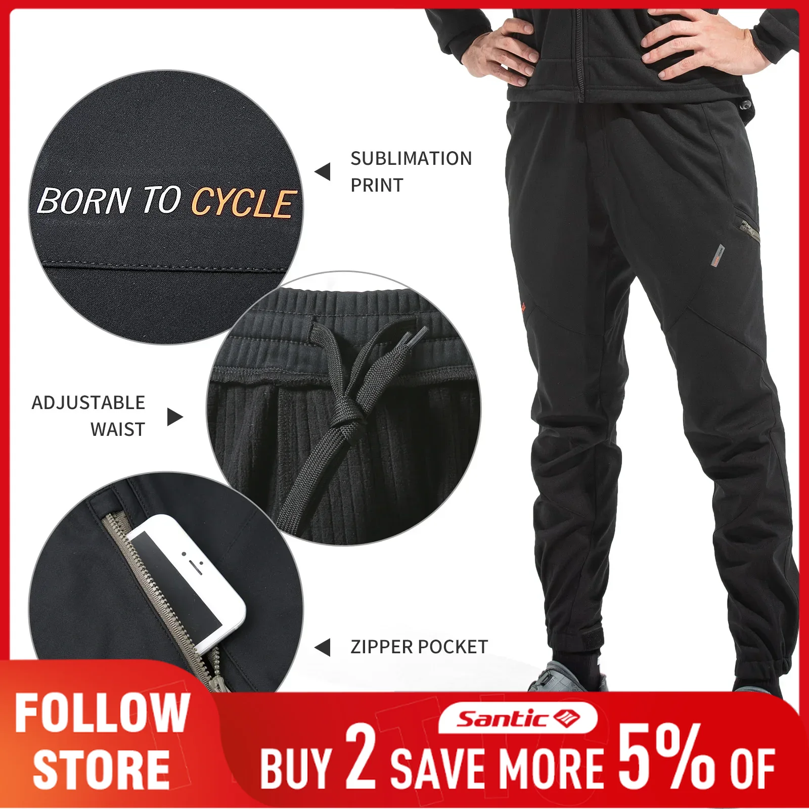 Santic pantalones de ciclismo  - Cycling Commute Pants reseña y precio