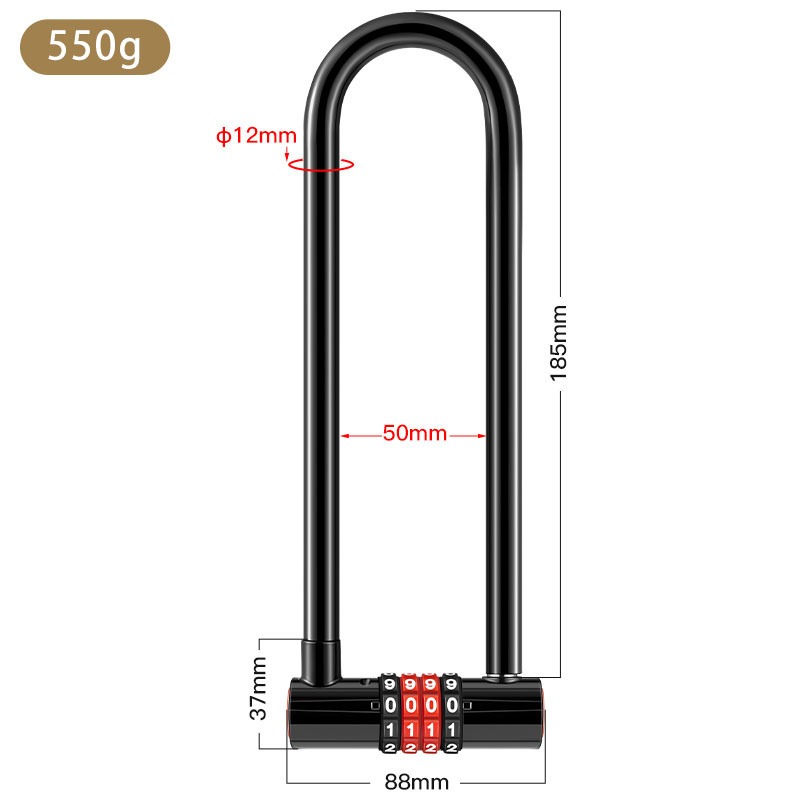 Cerradura de combinación antir - U Lock Heavy Duty reseña y precio
